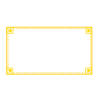 Luxury square gold frame png