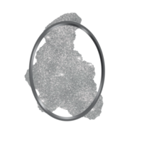 lujo oval plata marco con Brillantina png