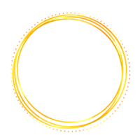 guld cirkel ram png