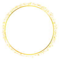 dourado círculo com brilhar png