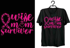 Breast Cancer T-shirt Design. World Breast Cancer Day t-shirt design. custom, Typography And Vector t-shirt design.