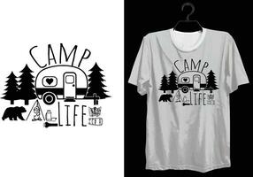 Camping T-shirt Design. Funny Gift Camping T-shirt Design For Camp Lovers. Typography, Custom, Vector t-shirt design. World All Camper T-shirt Design For Adventure