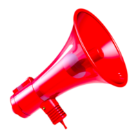 megafone vermelho clipart generativo ai png