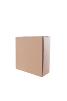 corner view, Cardboard gift box with lid, Mockup for design. isolated white. clippingpath png