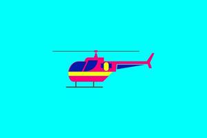 a colorful helicopter on a blue background vector