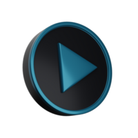 3d. Realistic video icon isolated on transparent background. png