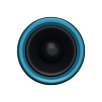 3d. Realistic blue loudspeaker isolated on transparent background. png