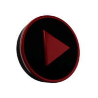 3d. Realistic video icon isolated on transparent background. png