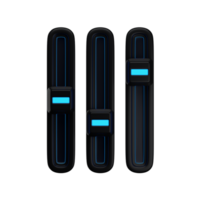 3d. icon equalizer with blue light isolated on transparent background. png