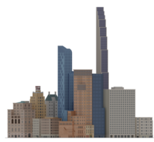 3D Illustration Cartoon City Scape Building skyscraper nyc png