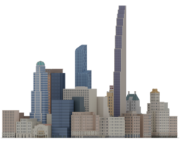 3D Illustration Cartoon City Scape Building skyscraper nyc png