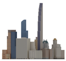 3D Illustration Cartoon City Scape Building skyscraper nyc png