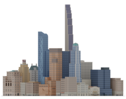 3D Illustration Cartoon City Scape Building skyscraper nyc png