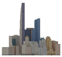 3d ilustración dibujos animados ciudad bohordo edificio rascacielos Nueva York png