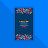 Abstract Geometric Background for Mobile Landing Page vector