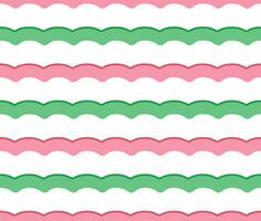 seamless pattern with red and green wavy lines at white background, Cotton candy, Cloud fluffy, Vector illustration