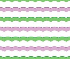 seamless pattern with violet and green wavy lines at white background, Candy cotton, Cloud fluffy, Vector illustration