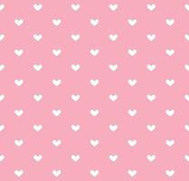 White heart seamless pattern on pastel pink background Vector, vector