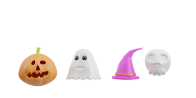 halloween element verzameling 3d geven png