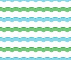 seamless pattern with blue and green wavy lines at white background, Cotton candy, Cloud fluffy, Vector illustration