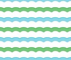 seamless pattern with blue and green wavy lines at white background, Cotton candy, Cloud fluffy, Vector illustration