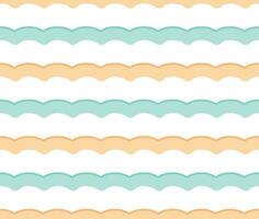 seamless pattern with orange and blue wavy lines at white background, Cotton candy, Cloud fluffy, Vector illustration