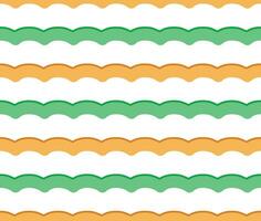 seamless pattern with orange and green wavy lines at white background, Cotton candy, Cloud fluffy, Vector illustration