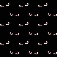 Seamless Pattern Of Scary Evil Eyes On Black Background vector