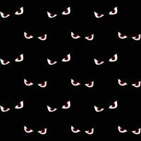 Seamless Pattern Of Scary Evil Eyes On Black Background vector