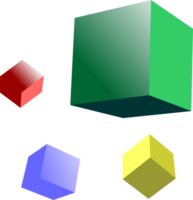 3d Cubes Shape png