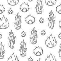 Seamless pattern with fire flames. vector