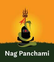 Happy Nag Panchami Indian Hindu Festival Celebration Vector Design