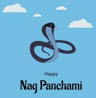 Happy Nag Panchami Indian Hindu Festival Celebration Vector Design