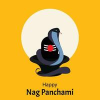 Happy Nag Panchami Indian Hindu Festival Celebration Vector Design