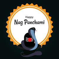 Happy Nag Panchami Indian Hindu Festival Celebration Vector Design