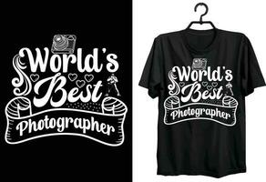 mundo fotografía día camiseta diseño. gracioso regalo fotógrafo camiseta diseño. costumbre, tipografía, y vector camiseta diseño