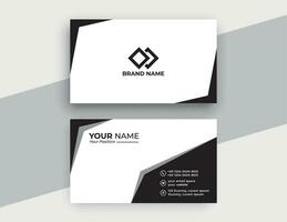 Black and white business card design vector