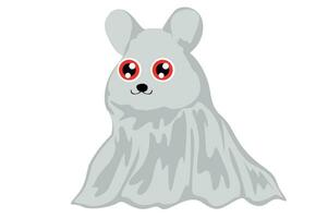 Cute Ghost Mouse Svg, Halloween Svg vector