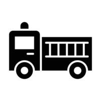Fire Truck Vector Glyph Icon For Personal And Commercial Use.