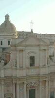 Cathedral of Saint Nicholas of Myra 18th century in Noto in Sicily. Vertical video