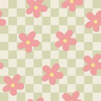 HAND DRAWN RETRO FLORAL SEAMLESS PATTERN FOR CLOTHS AND TEXTILE AND CAN BE USE IN ANY KIDS WEAR DESIGNS VECTOR