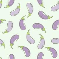 VEGETABLE AUBERGINE AND EGG PLANT SEAMLESS PATTERN FOR CLOTHS AND TEXTILE AND CAN BE USE IN ANY KIDS WEAR DESIGNS VECTOR