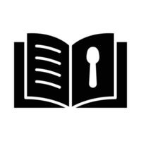 Recipe Book Vector Glyph Icon For Personal And Commercial Use.