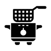 Deep Fryer Vector Glyph Icon For Personal And Commercial Use.