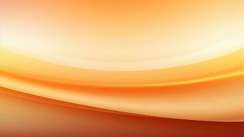 Generative AI, Beautiful gradient scene landscape with light orange, apricot color, horizontal wallpaper. Abstract background with sun and horizon photo