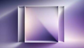 Generative AI, Beautiful gradient scene landscape with light purple, digital lavender color, horizontal wallpaper. Abstract studio room geometric background photo