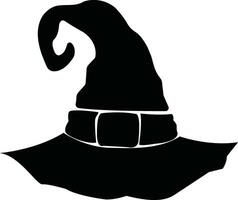 Witch hat icon, black, vector, white background isolated vector