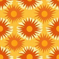 Sun red color seamless pattern. Generate Ai photo