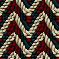 Rope triangle seamless pattern. Generate Ai photo