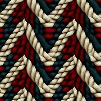 Rope triangle seamless pattern. Generate Ai photo